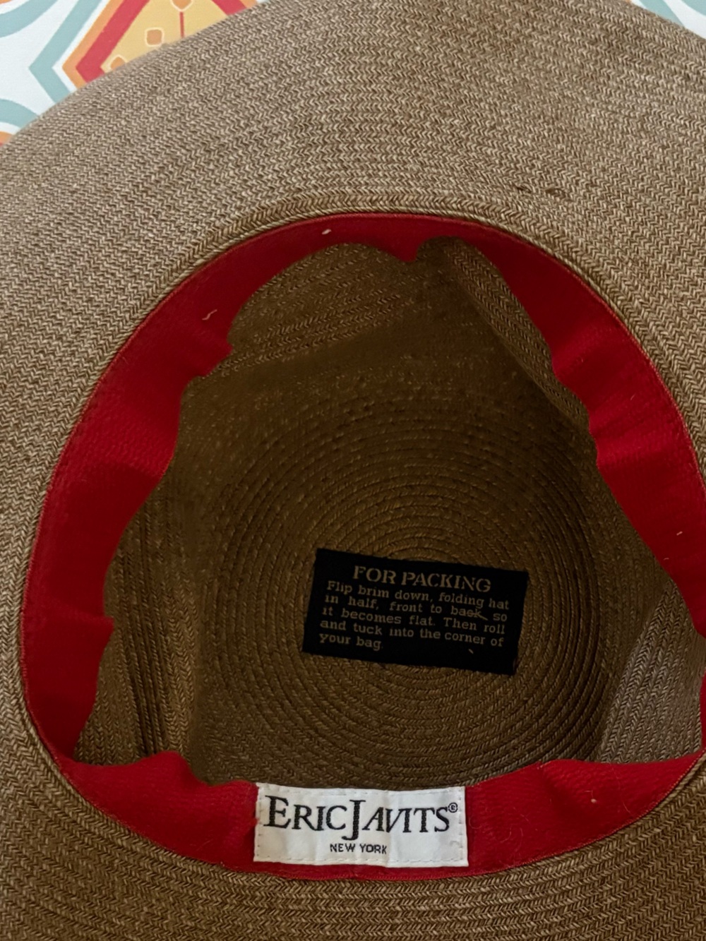 Vintage Eric Javits New York Vintage Wide Brim Hat - Picture 8 of 11